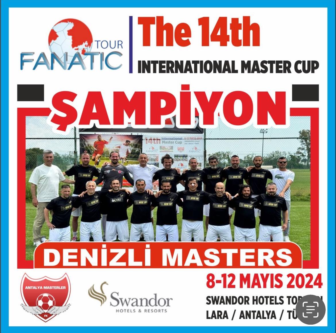 The 14th INTERNATIONAL MASTERS CUP'TA ŞAMPİYON DENİZLİ MASTERS